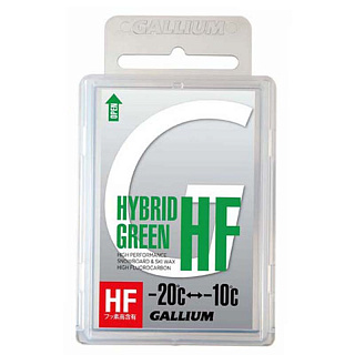Парафин с высоким содержанием фтора GALLIUM HIBRID HF GREEN Парафин с высоким содержанием фтора GALLIUM HIBRID HF GREEN