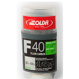 Парафин с высоким содержанием фтора SOLDA F40 CARBON зеленый Парафин с высоким содержанием фтора SOLDA F40 CARBON зеленый
