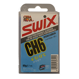 Парафин без содержания фтора SWIX CH6 синий Парафин без содержания фтора SWIX CH6 синий