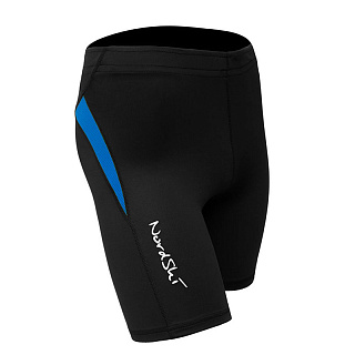 Тайцы для бега юниорские короткие NORDSKI Premium JR Run Black/Blue Тайцы для бега юниорские короткие NORDSKI Premium JR Run Black/Blue